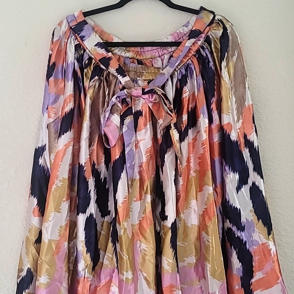 Her destiny 2xl pull on tie front satin skirt